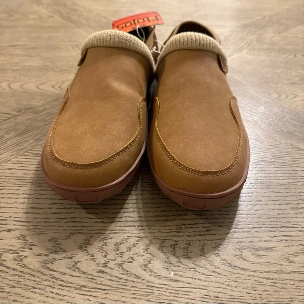 Flojos Unisex Carl Slipper Tan Sherpa Line 12M/